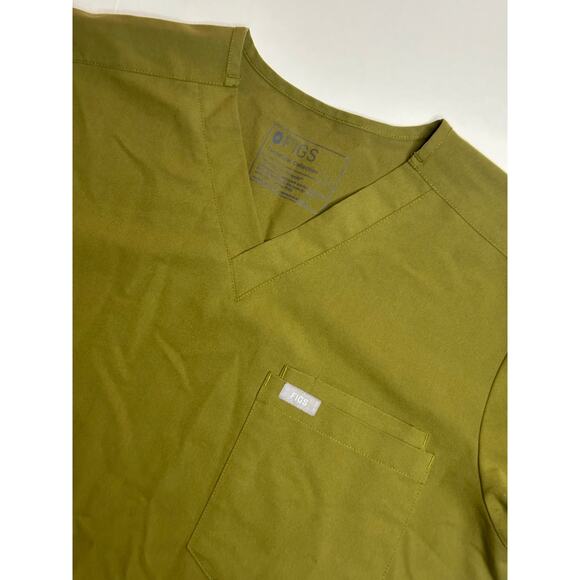 Figs Leon Three-Pocket Scrub Top MARTINI OLIVE Small - Picture 2 of 4
